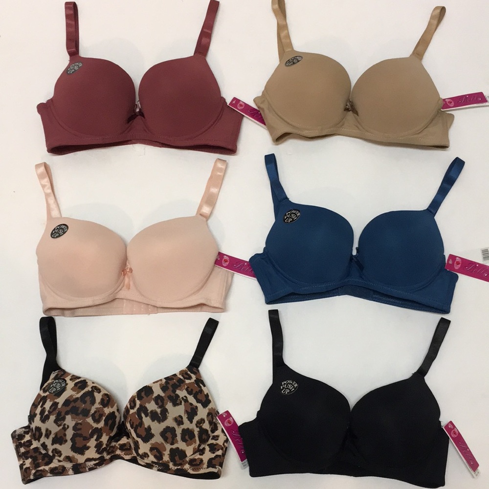 NEW Set of 6 Bra Seamless Smooth Cup Power Push Up Padding All Sizes in B & C
